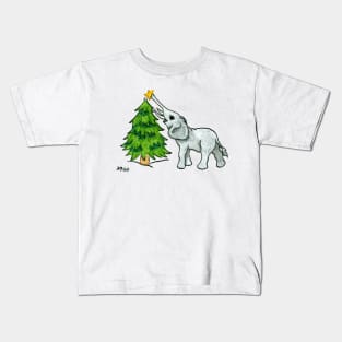 2013 Holiday ATC 11 - Christmas Tree and Elephant Kids T-Shirt